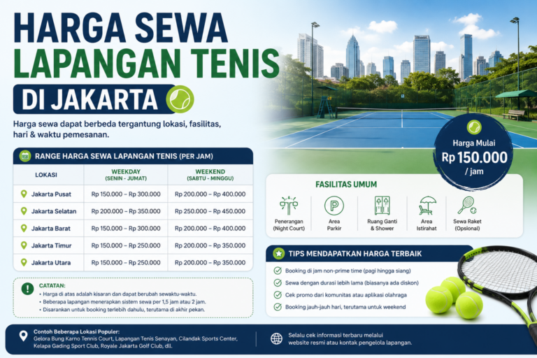 Harga Sewa Lapangan Tenis