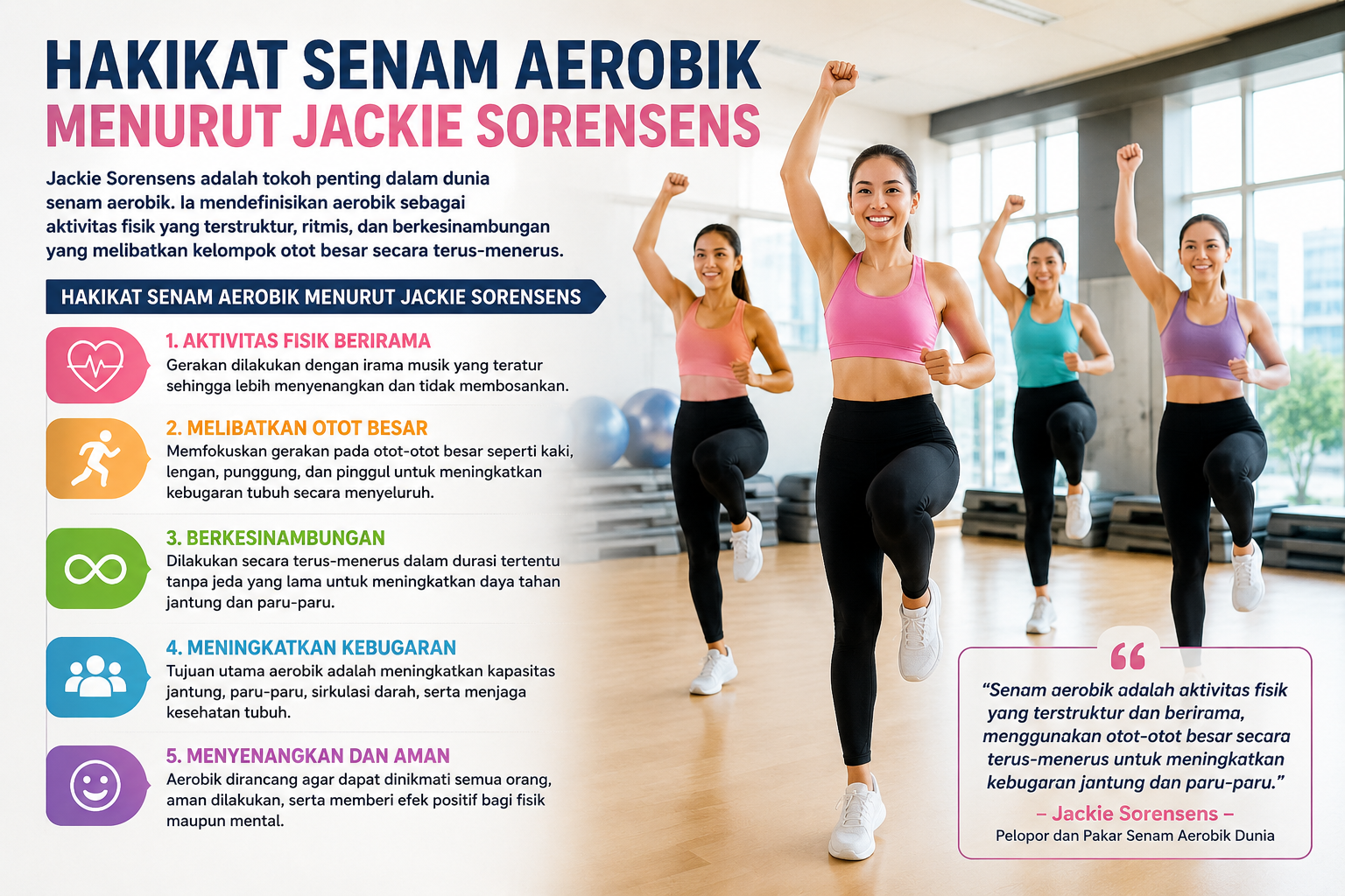Hakikat Senam Aerobik Menurut Jackie Sorensens