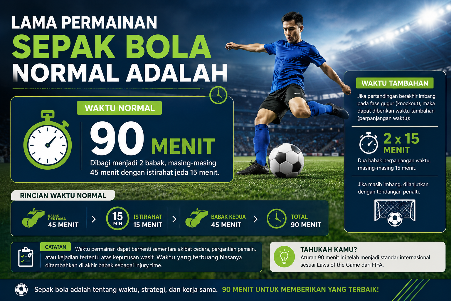 Lama Permainan Sepak Bola
