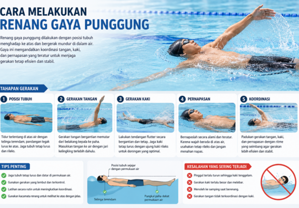 Cara Melakukan Renang Gaya Punggung