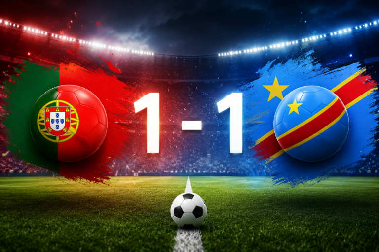 Hasil Portugal Vs Rd Kongo 1-1