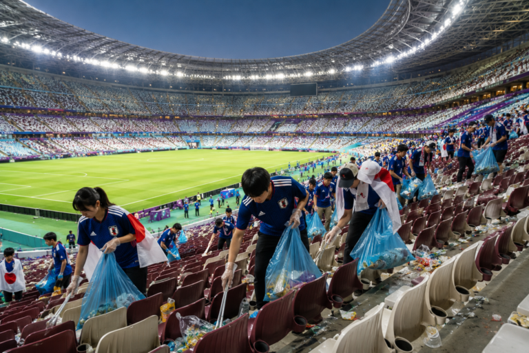 Jepang Viral Bersihkan Stadion Piala