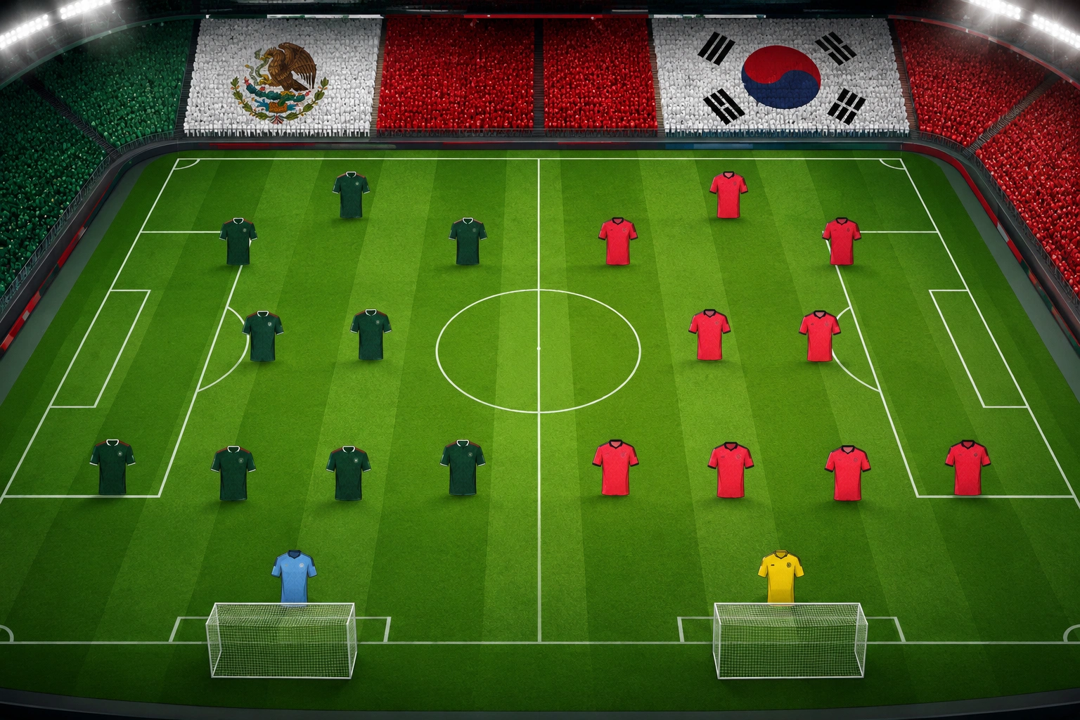 Prediksi Susunan Pemain Mexico vs South Korea