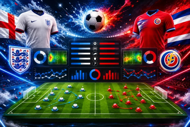 Statistik dan Susunan Pemain England vs Costa Rica