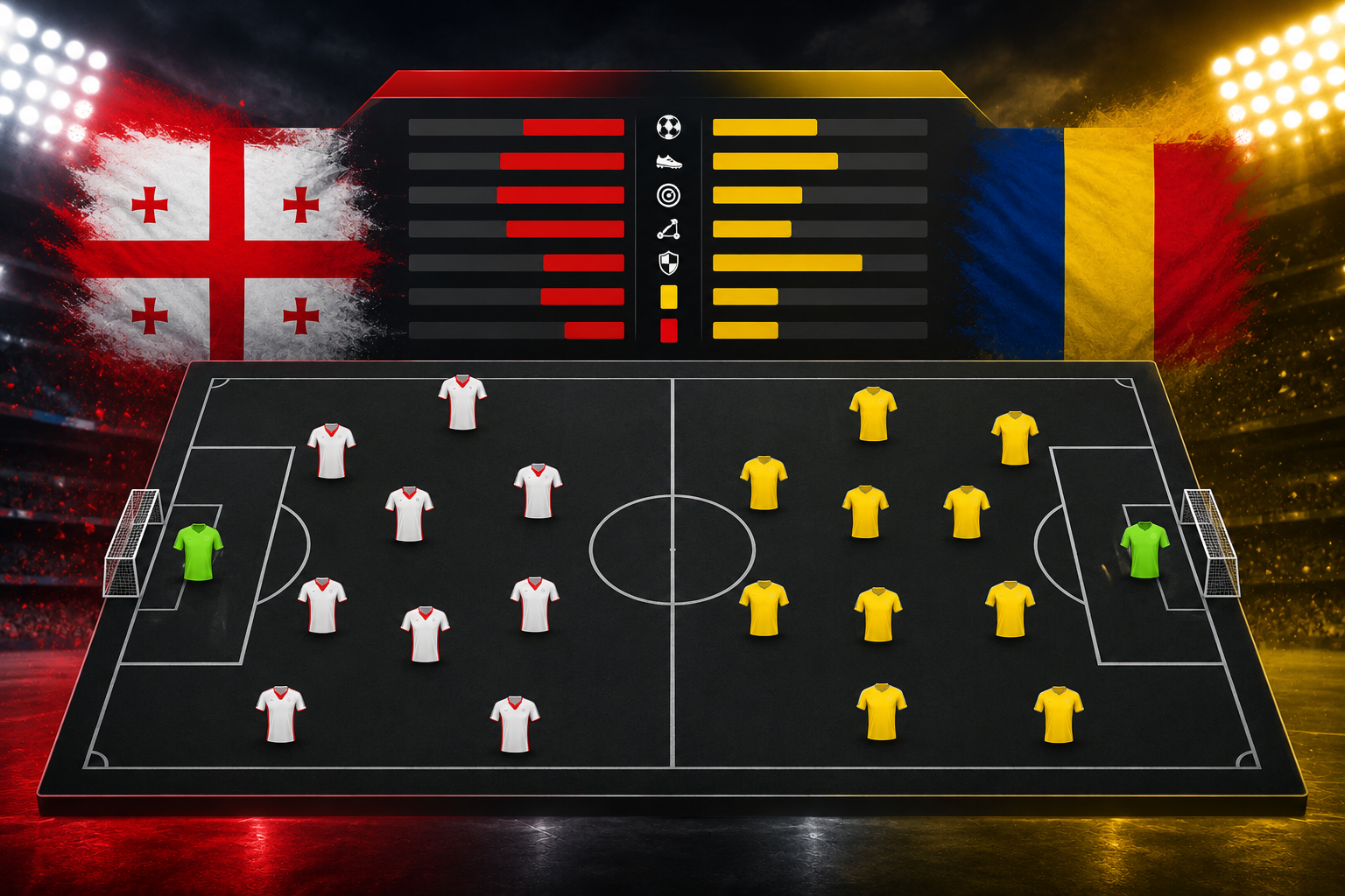 Statistik dan Susunan Pemain Georgia vs Romania