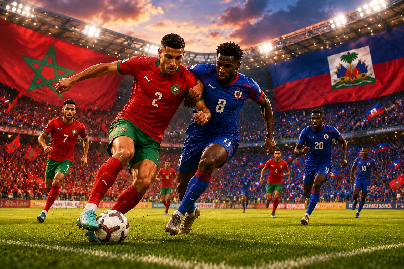 Statistik dan Susunan Pemain Morocco vs Haiti
