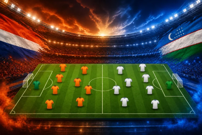Statistik dan Susunan Pemain Netherlands vs Uzbekistan