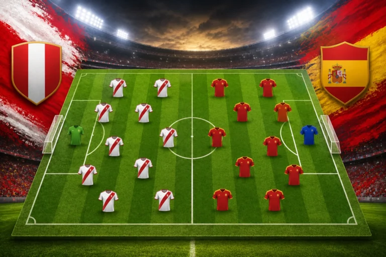 Statistik dan Susunan Pemain Peru vs Spain