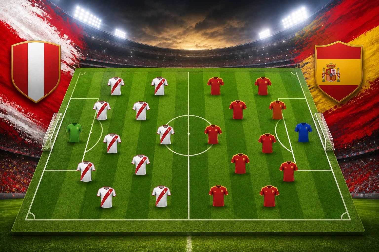 Statistik dan Susunan Pemain Peru vs Spain