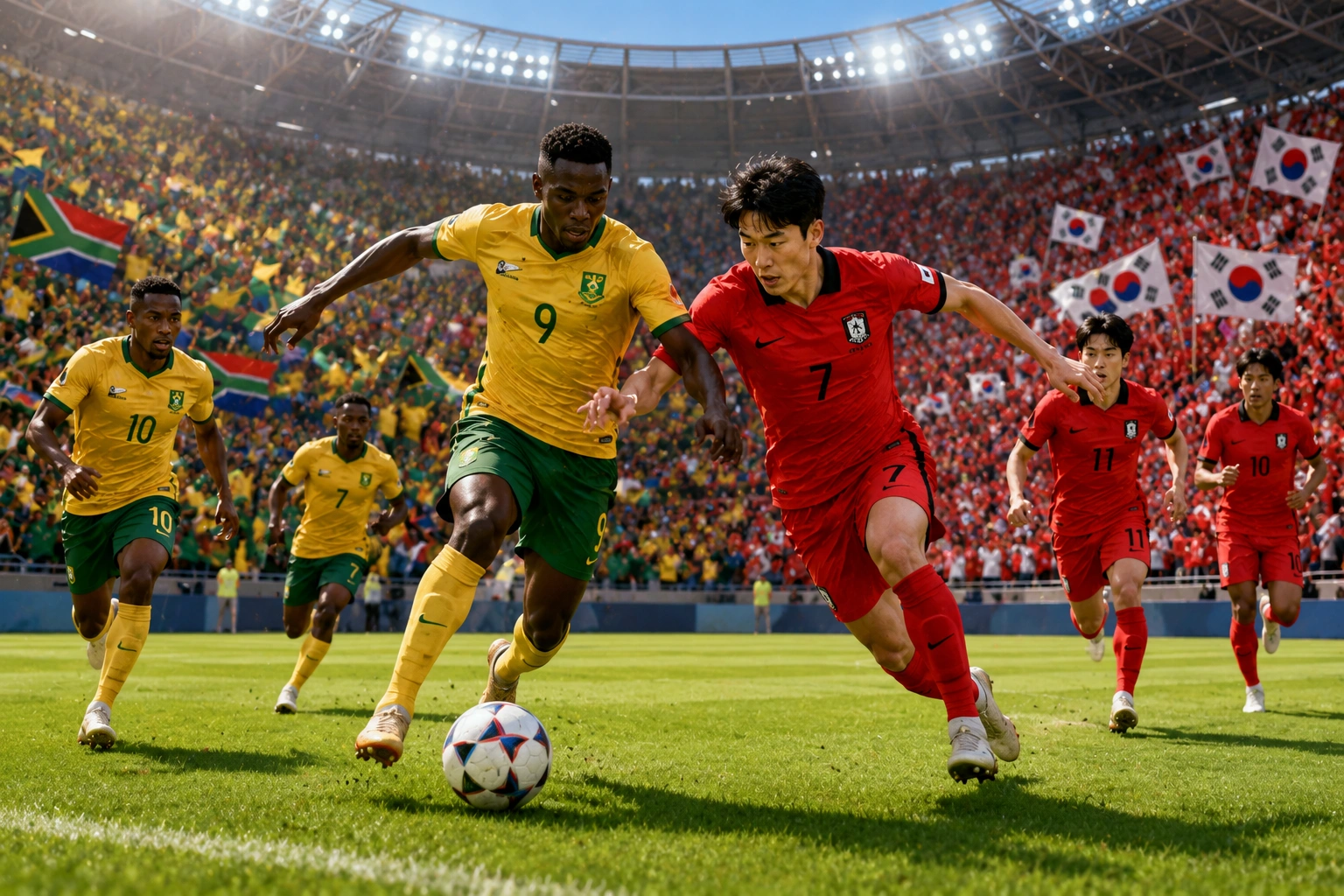 Statistik dan Susunan Pemain South Africa vs South Korea