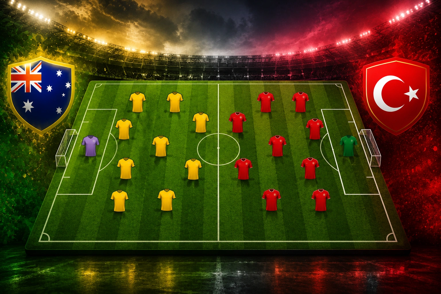 Susunan Pemain Tim Nasional Australia vs Turkey