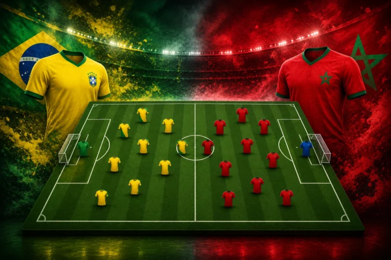 Susunan Pemain Tim Nasional Brazil vs Morocco