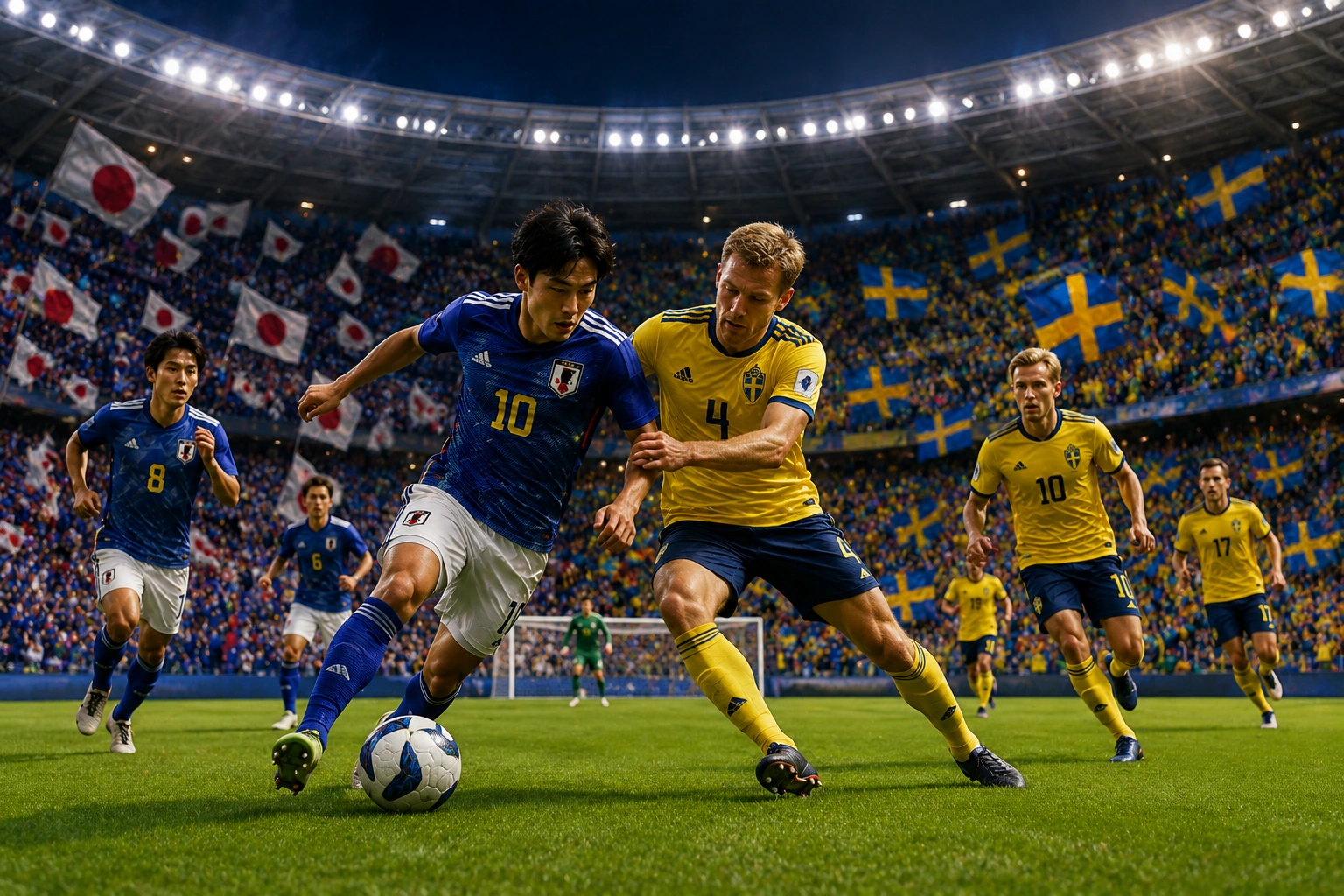 Susunan Pemain Tim Nasional Japan vs Sweden