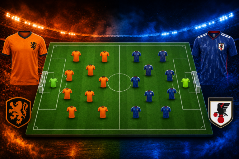 Susunan Pemain Tim Nasional Netherlands vs Japan