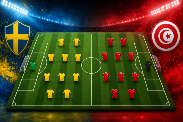 Susunan Pemain Tim Nasional Sweden vs Tunisia