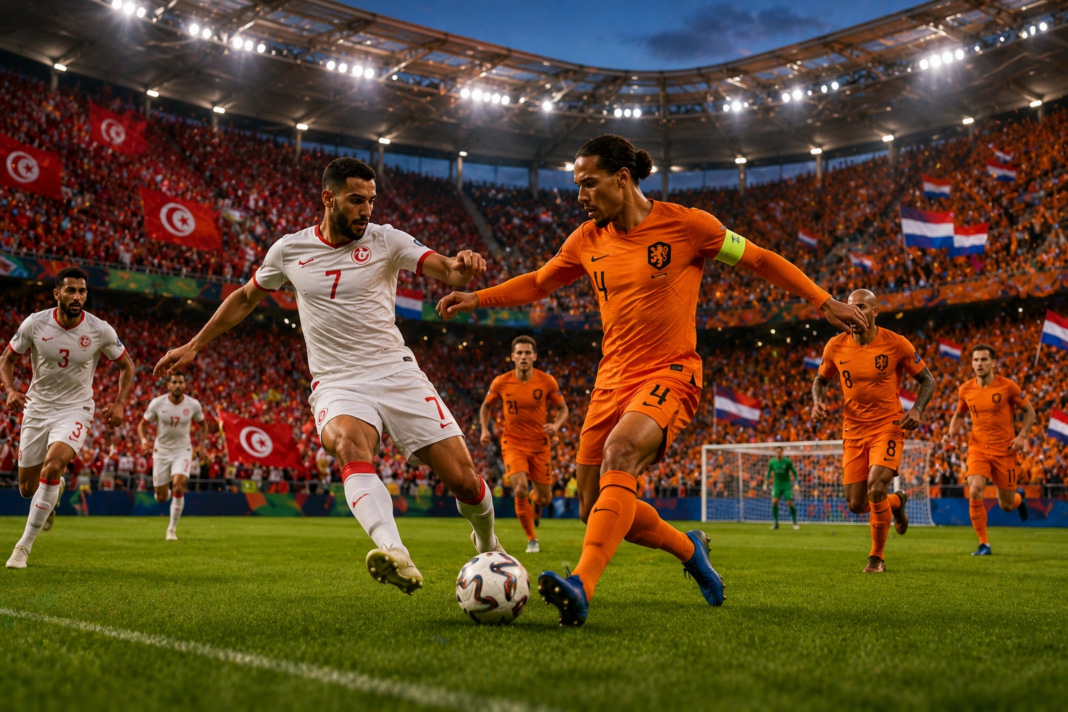 Susunan Pemain Tim Nasional Tunisia vs Netherlands