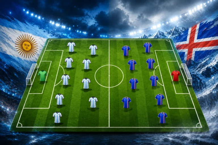 Susunan Pemain Timnas Argentina vs Iceland