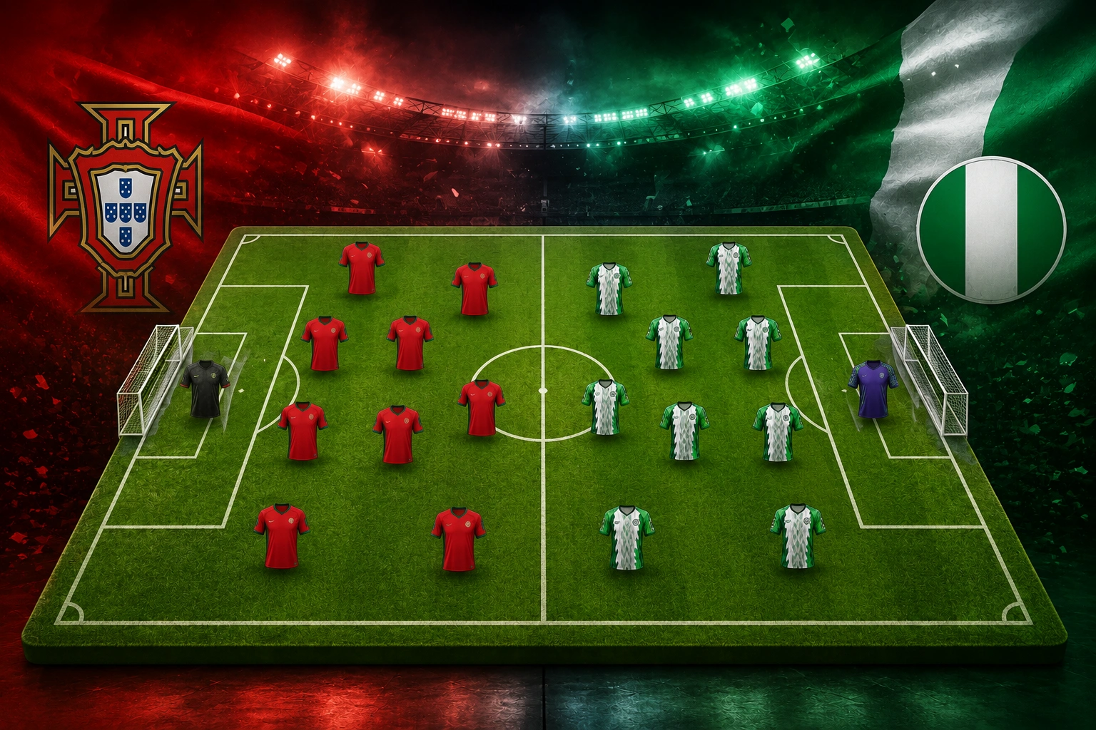 Susunan Pemain Timnas Portugal vs Nigeria