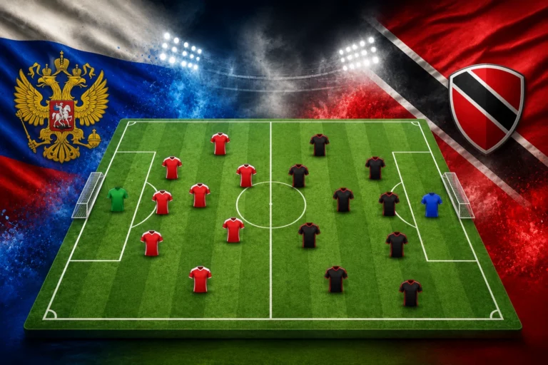 Susunan Pemain Timnas Russia vs Trinidad and Tobago