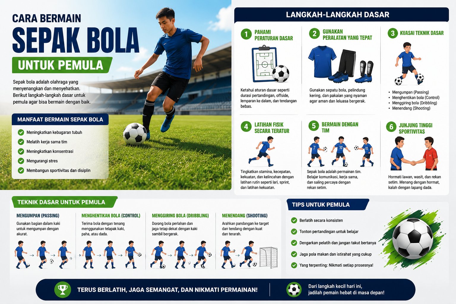 Cara Bermain Sepak Bola Untuk Pemula