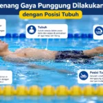Renang Gaya Punggung Dilakukan