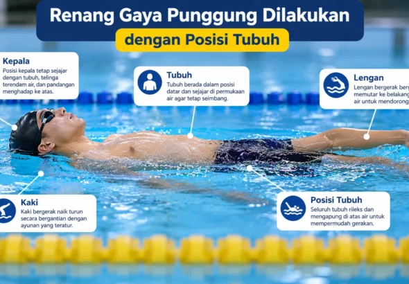 Renang Gaya Punggung Dilakukan