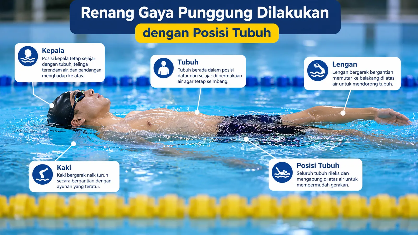 Renang Gaya Punggung Dilakukan