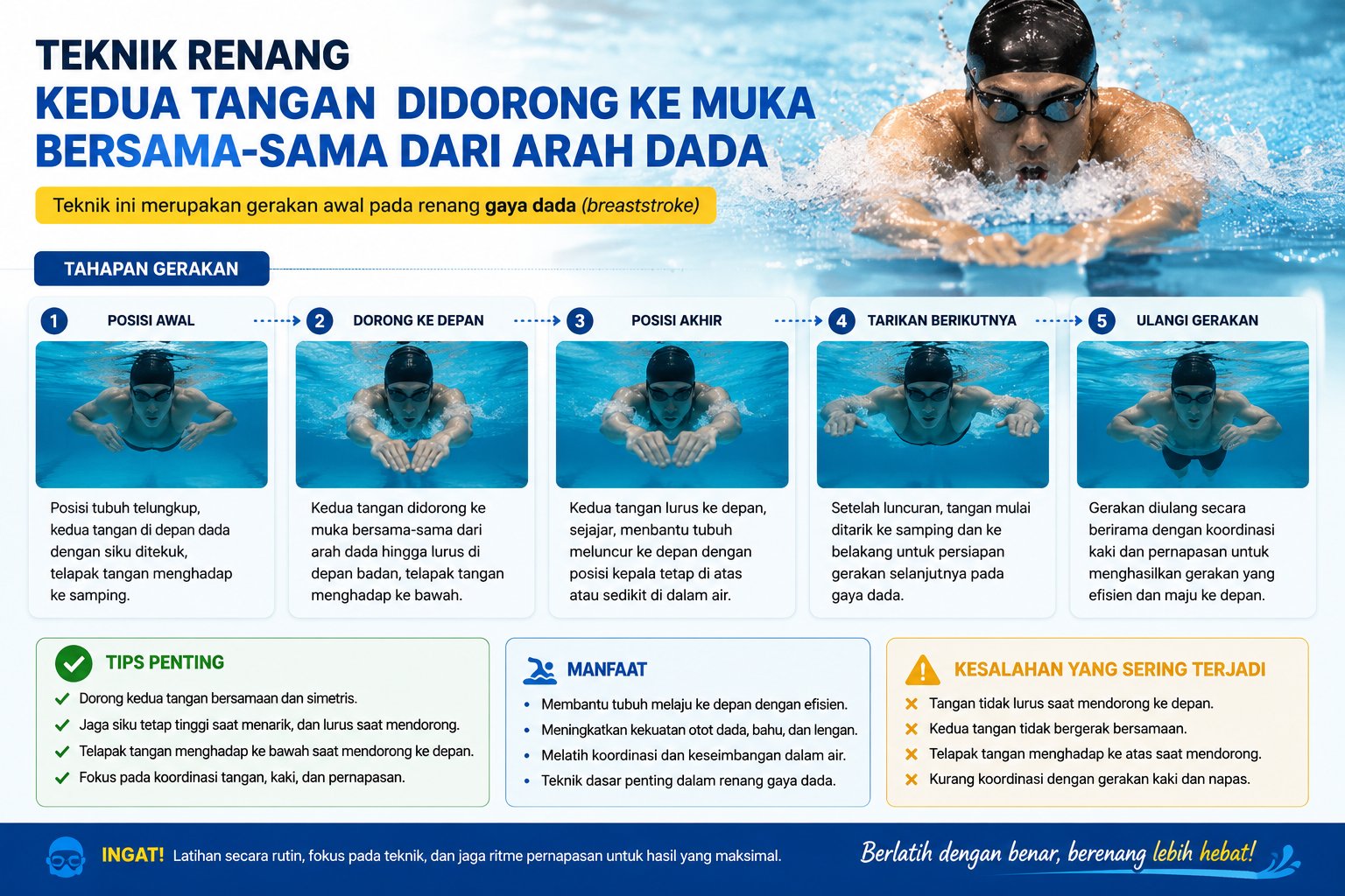 Teknik Renang Kedua Tangan