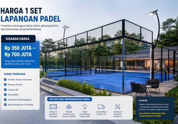 Harga 1 Set Lapangan Padel