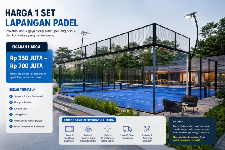 Harga 1 Set Lapangan Padel