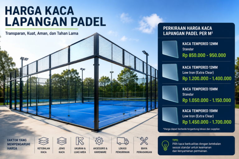 Harga Kaca Lapangan Padel