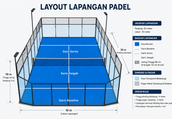Layout Lapangan Padel