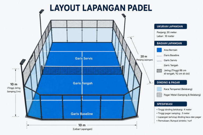 Layout Lapangan Padel