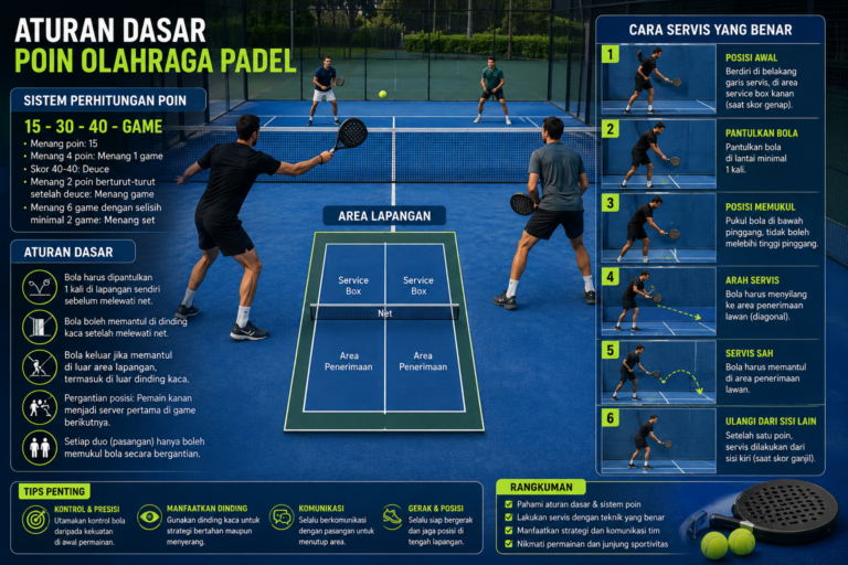 Aturan Dasar Poin Olahraga Padel