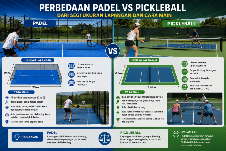 Perbedaan Padel Vs Pickleball