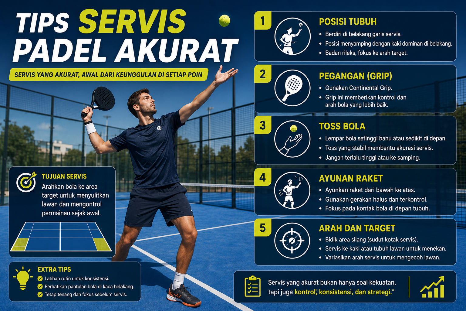 Tips Servis Padel Akurat