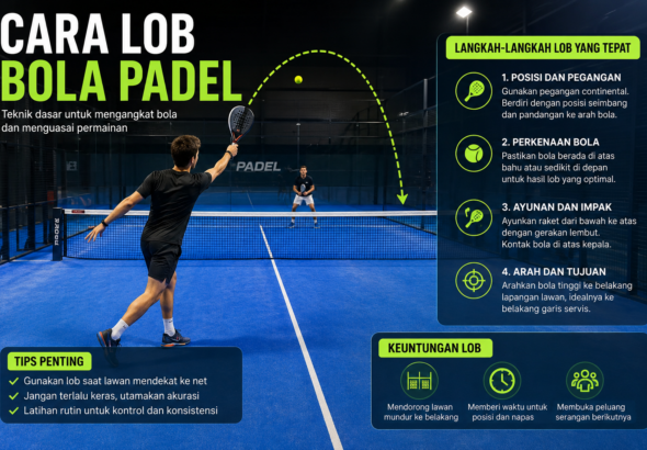 Cara Lob Bola Padel