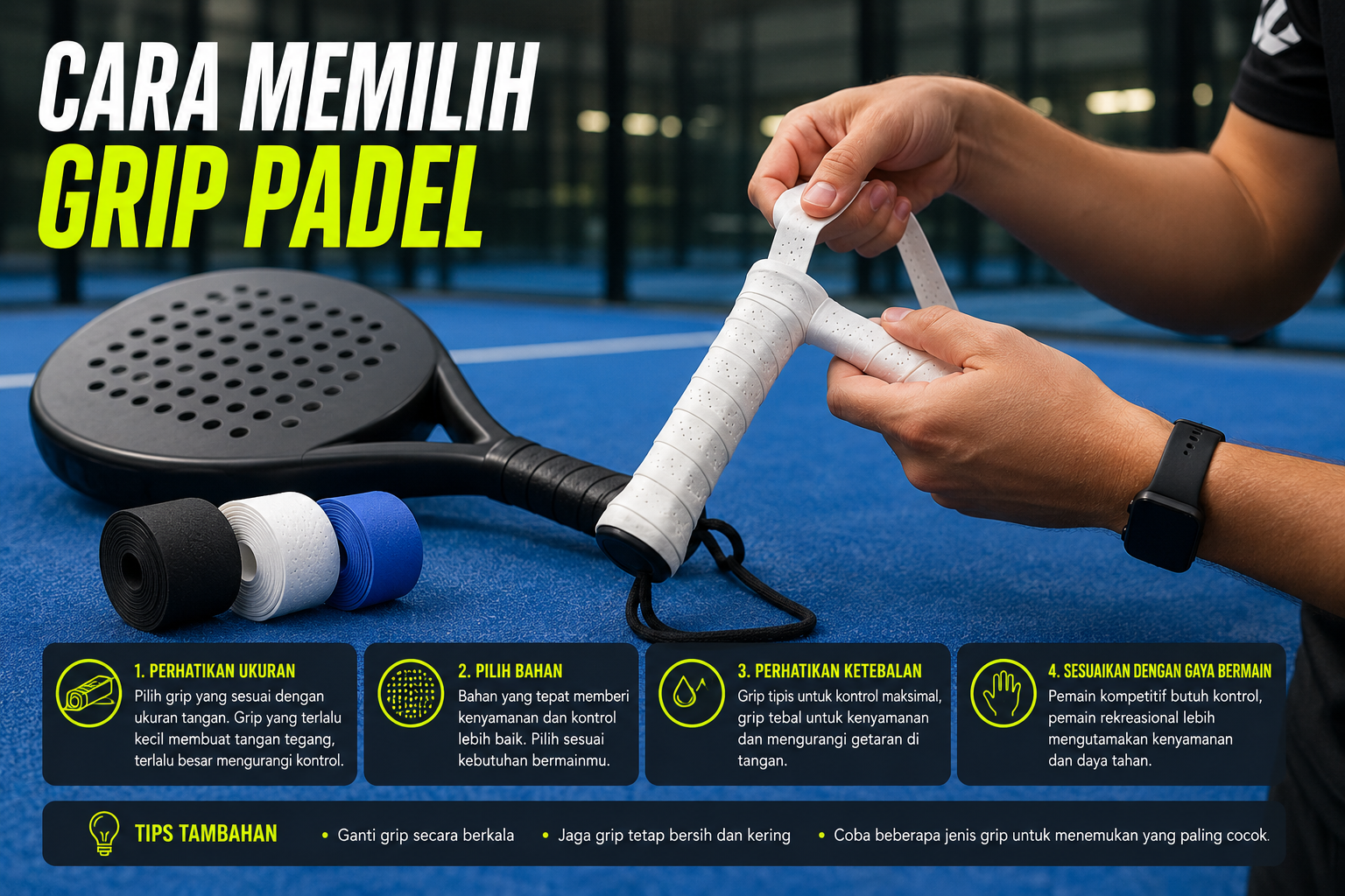 Cara Memilih Grip Padel