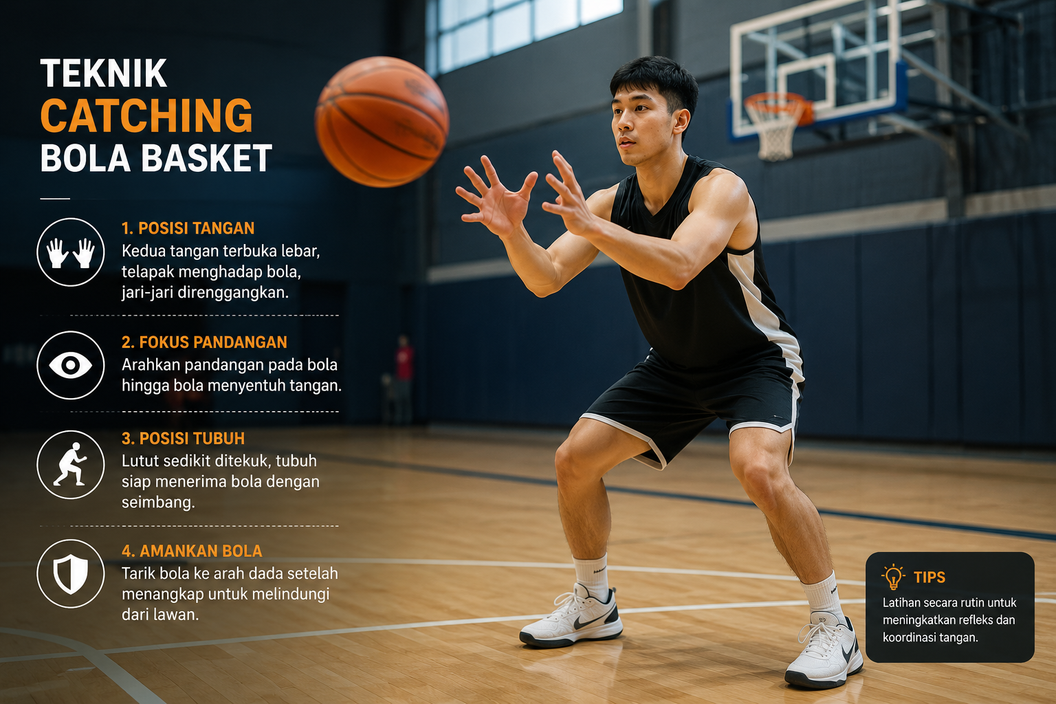 Teknik Bola Basket Catching