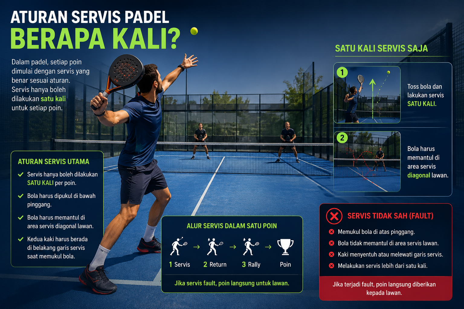Aturan Servis Padel