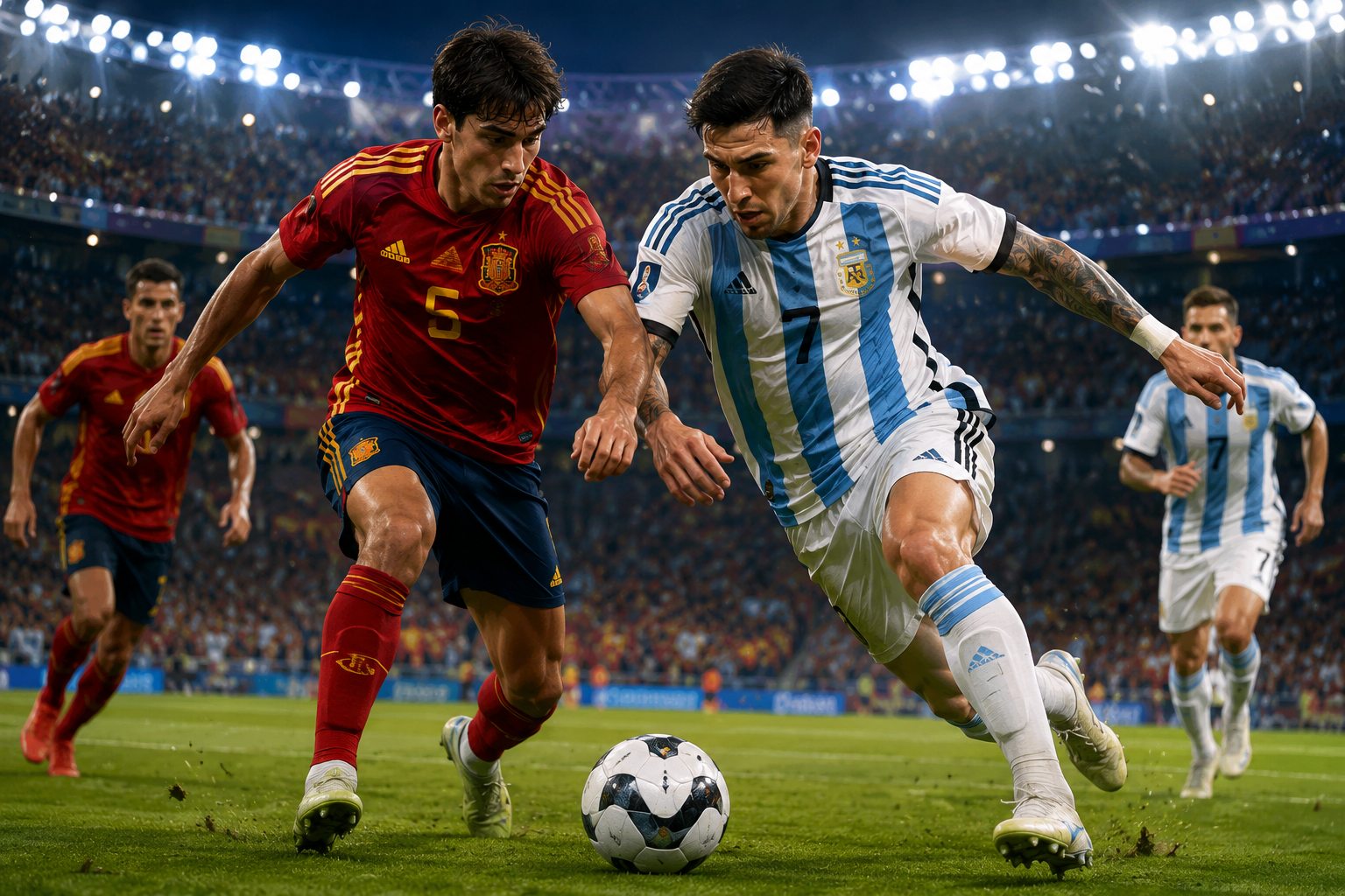Hasil Spanyol vs Argentina