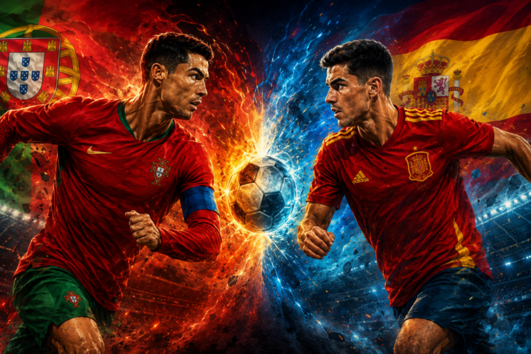 Portugal Versus Spanyol Duel Panas