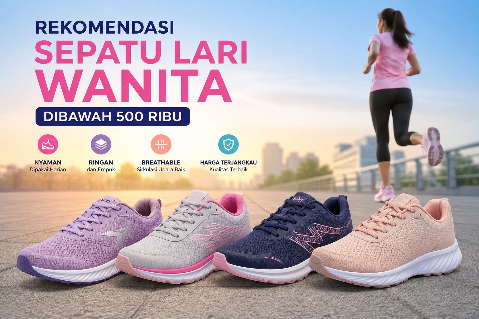 Rekomendasi Sepatu Lari Wanita