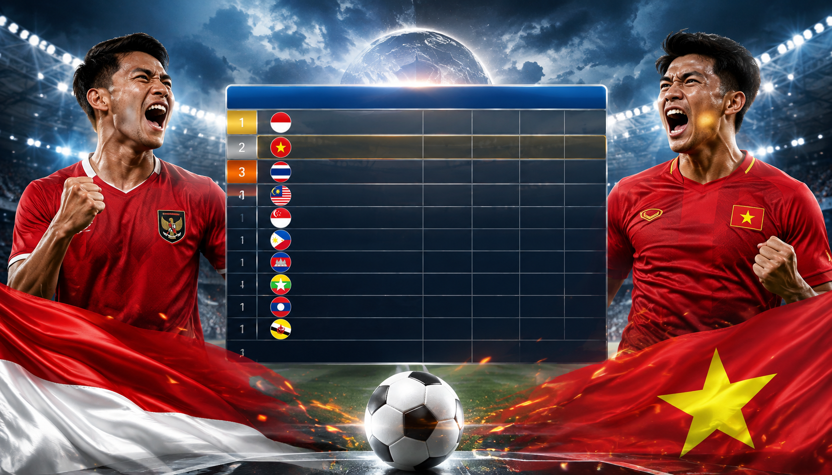 Klasemen Indonesia Vietnam ASEAN