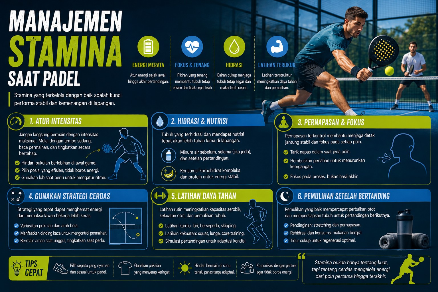 Manajemen Stamina Saat Padel
